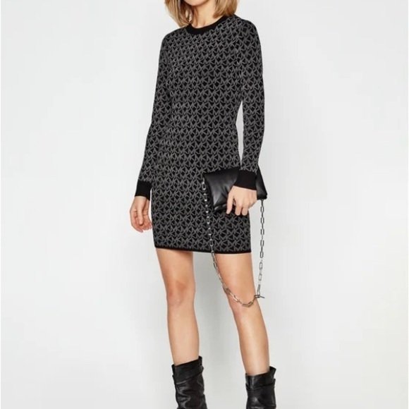 Small Michael Kors Monogram Black Dress - Picture 8 of 10